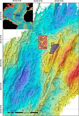 Diversity, spatial distribution and evolution of inactive and weakly active hydrothermal deposits in the TAG hydrothermal field